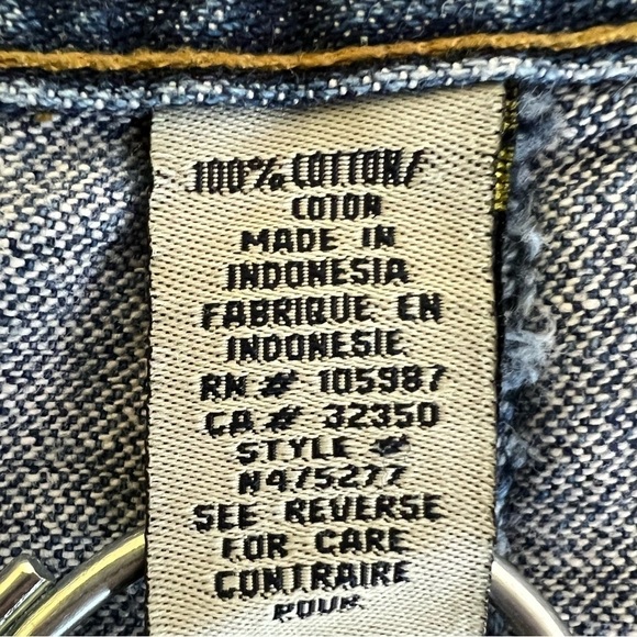 Roxy Vintage Y2K Button Front A-Line Denim Blue Jean Skirt - Size 7 - Picture 9 of 10